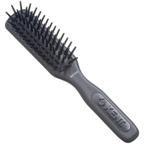 Kent AH10G Airhedz Pro Narrow Pin Hair Brush - Detangles Long, Thick & Curly Hair | Scalp Massager in Grey