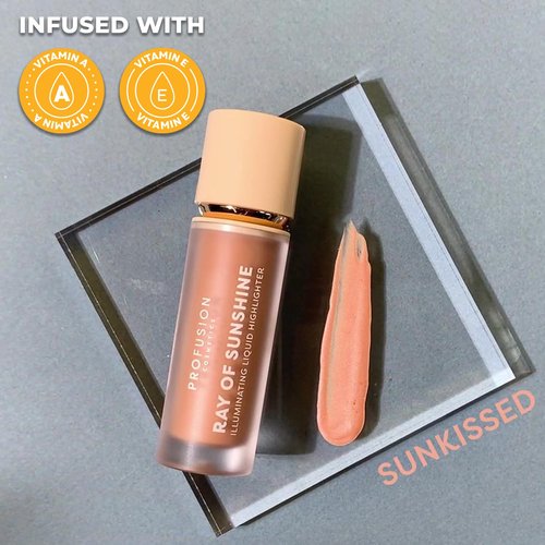 Profusion Cosmetics Liquid Highlighter - Blendable & Buildable Formula with Vitamin A & E | Sunkissed Shade