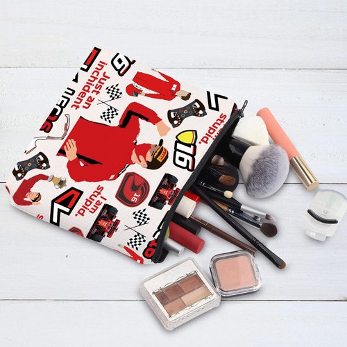 G2TUP Funny Racing Cosmetic Bag Racing Fans Gifts Just An Incident Racer Zipper Pouch Bag Racing Merchandise (Just An Incident) (Just An Incident MG)