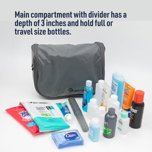Sea to Summit Large Hanging Toiletry Bag - Travel Organizer for Men & Women | Atoll Blue