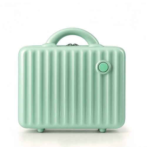 JZRTravel 13 Inch Makeup Train Cosmetic Case Hard Shell ABS Portable Mini Suitcase for Hand Luggage w Elastic Straps Organizer Makeup Toiletry, Gift for Her Women