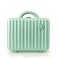 JZRTravel 13 Inch Makeup Train Cosmetic Case Hard Shell ABS Portable Mini Suitcase for Hand Luggage w Elastic Straps Organizer Makeup Toiletry, Gift for Her Women