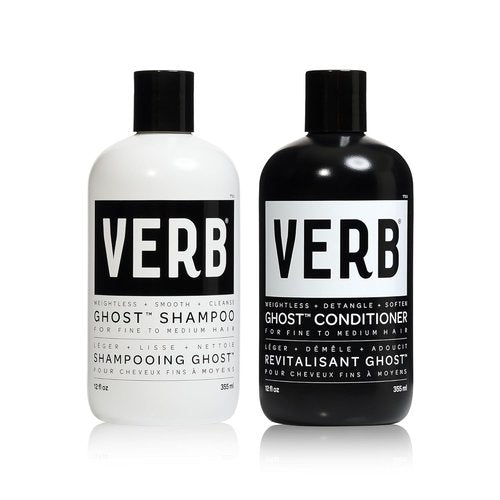 VERB Ghost Shampoo & Conditioner Duo Set - Lightweight Formula for All Hair Types | 12 oz Each