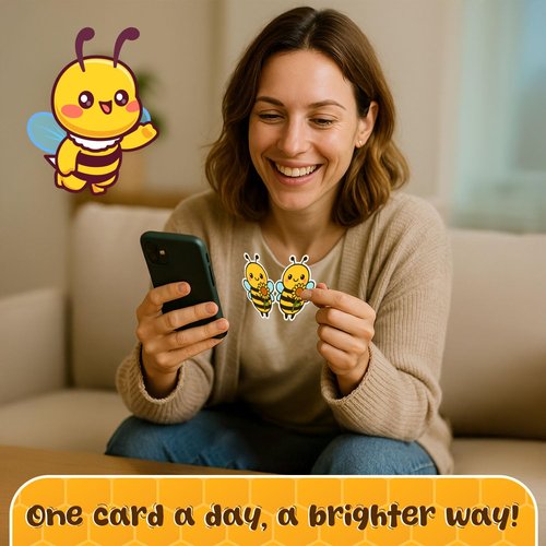 60 Positive Bee Cards Jar, Affirmation Cards For Women, Friendship Gift, Positive Quotes Jar, Best Friend Gift, Christmas Gifts For Women, Bee Gifts For Men