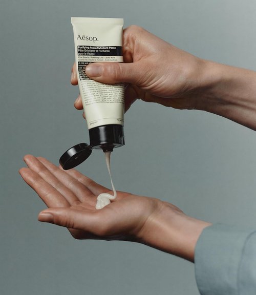 Aesop Purifying Facial Exfoliant Paste - Refresh & Cleanse Skin | Cream Cleanser with Quartz & Rosemary | 2.6oz / 75mL