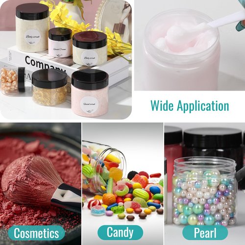 SZUAH 2 oz Jars with Lids 36Pack, Airtight Small Plastic Jars- 2 oz Plastic Containers with Lids for Lotion, Makeup, Ointments, Sample Containers, Slime & Beauty Products(60ml, Set of 36)