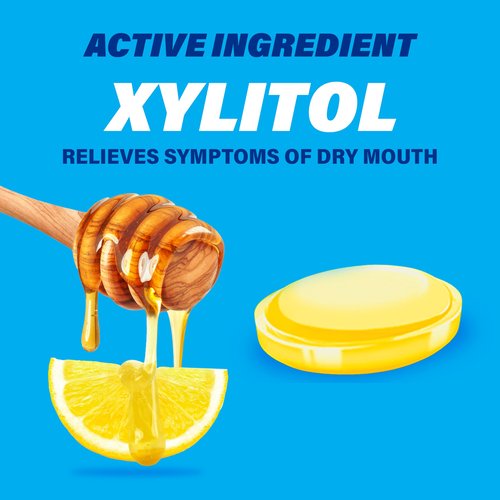 ACT Dry Mouth Lozenges with Xylitol, Soothes, Moisturizes & Freshens, Honey-Lemon, Value Size, 36 ct., 2 pk