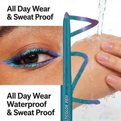 Chameleon Eyeliner Pen - Metallic Shimmer Color Changing Waterproof Eyeliner & Eyeshadow 2-in-1, Highly Pigmented #01