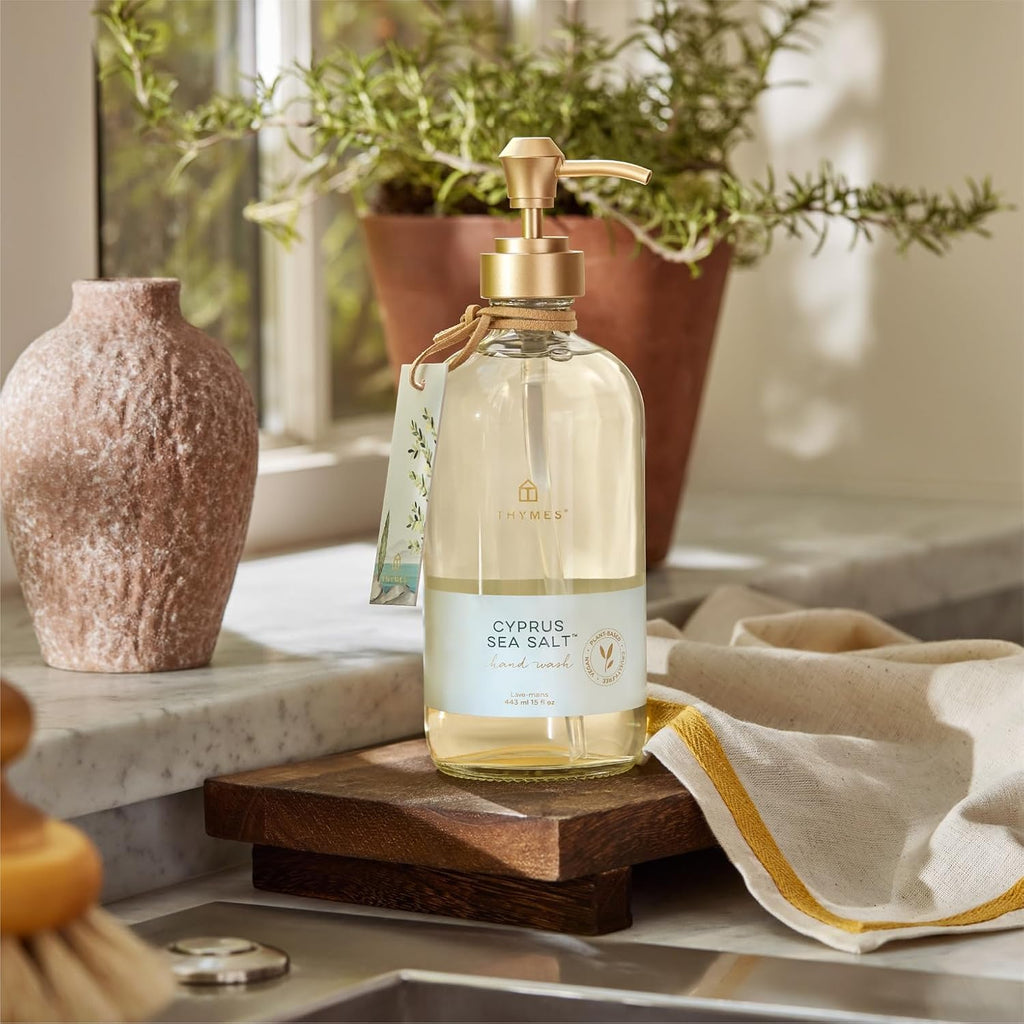Thymes Cyprus Sea Salt Hand Wash - Nourishing Formula | 15.0 Fl Oz for Luxurious Cleanliness