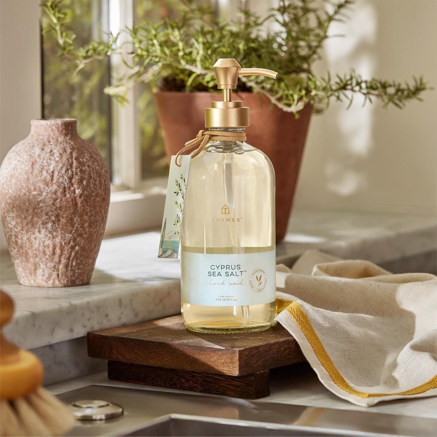 Thymes Cyprus Sea Salt Hand Wash - Nourishing Formula | 15.0 Fl Oz for Luxurious Cleanliness