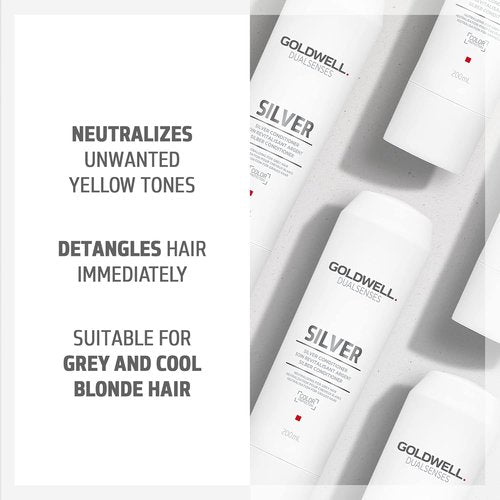 Goldwell Dualsenses Silver Conditioner - Brightens Blonde Hair | 10.1 Fl Oz