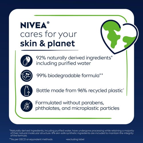 NIVEA MEN Deep Clean Rock Salts Body Wash with Scrub Particles and Natural Rock Salt, Exfoliating Body Wash for Men, Cleanses Without Drying Skin, 16.9 Fl Oz Bottle, Pack of 3