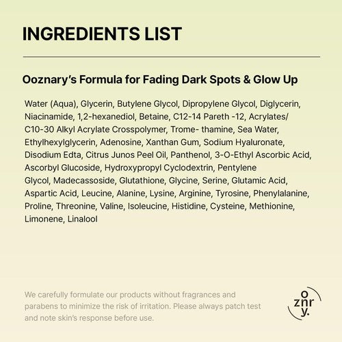Ooznary Vita 3 Serum with Vitamin C Derivatives and Niacinamide plus Glutathione for Uneven Skin Tone & Dull Skin | Korean Skin care | 1.69 fl.oz 50ml
