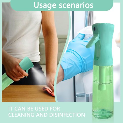 Miralosvian Spray Bottle for Hair Continuous Ultra Fine Mist (300ml) 360° Multi Spray Bottle for Plants, Cleaning, Skin Care Leakproof & Durable 2 Pack