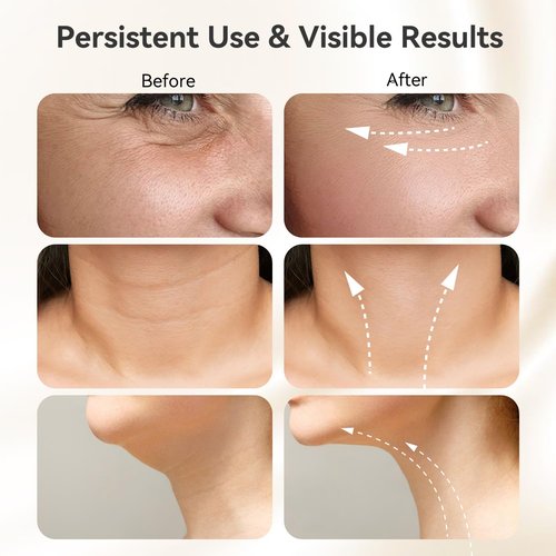 Neck Face Massager, Portable Face Sculpting Tool, 3 Modes Facial Massager, Face Massager Tool for Skin Care (Nude)