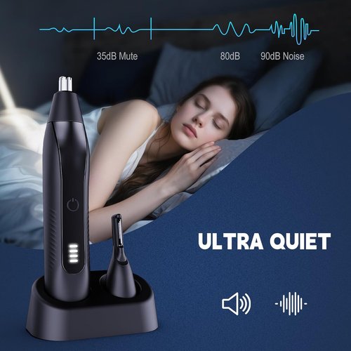 Skiennix 2-in-1 Nose Hair Trimmer - LED Display, 16000RPM Motor, Grooming Kit for Men | Perfect Gift for Father's Day