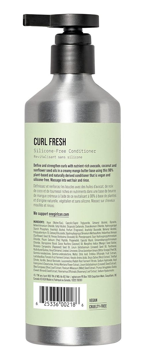 AG Care Curl Fresh Hydrating Shampoo - Moisturizing Curl Cleanser with Pea & Rice Amino Acids | 12 Fl Oz