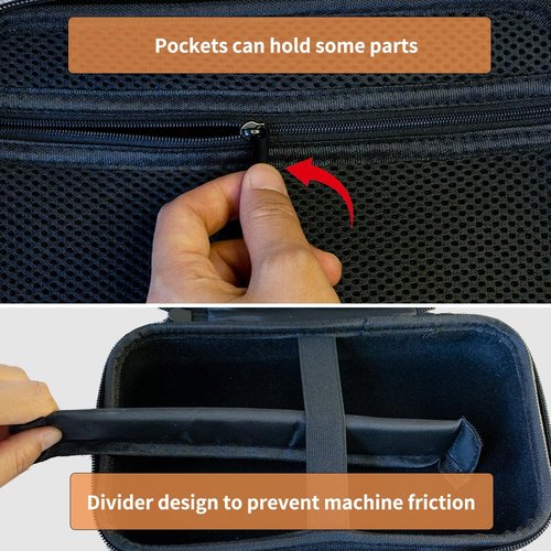Janebert Hard Travel Case for Hair Clippers, Hair Cutting Barber Supplies Holder, Trimmer Organizer Storage Bag for Ufree/Hatteker/Oneisal/Wahl 5Star/Andis Men Razor Guard Grooming Kits (Black)