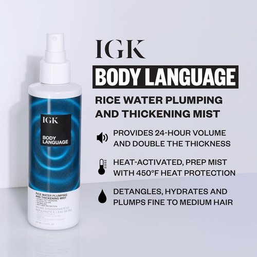 IGK Volume Kit Holiday 2025 - 4-Piece Volumizing Hair Set with Dry Volume Spray & Thickening Mousse