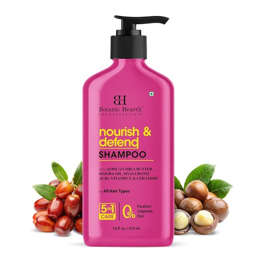 Botanic Hearth African Shea Butter Shampoo - Nourishing Formula with Jojoba Oil & Vitamin E | 16 Fl Oz for All Hair Types