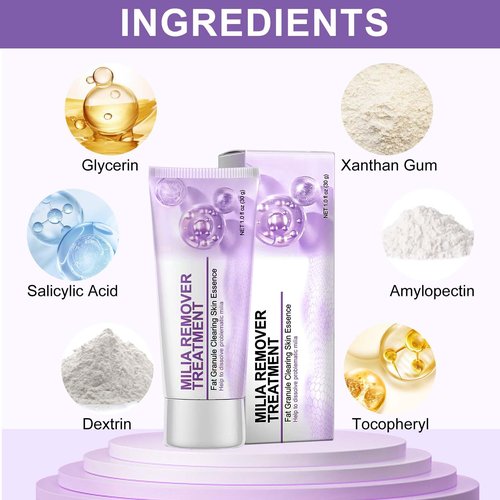 Milia Remover for Eyes and Face, Milia Spot Treatment with Salicylic Acid, Milia Acne Cream