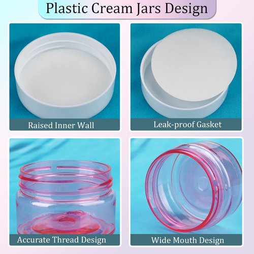 Cosywell Cream Jars for Toiletries Silicone & PP Travel Size Toiletries 8PCS TSA Approved Leak-proof Travel Size Containers Refillable Cosmetic Containers with Lid for Lotion Makeup Cosmetics