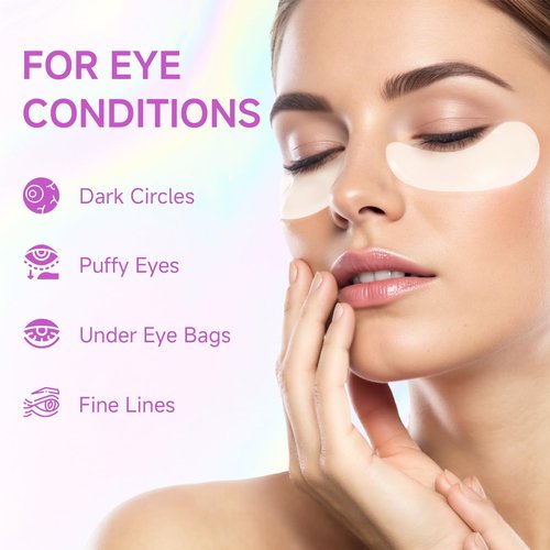 CEMSAZORL Instant Firm Under Eye Patches, Collagen Peptide Firming Under Eye Mask for Puffy Eyes and Dark Circles Treatment, Wrinkles Filler Improve Fine Lines Skin Care for Women Men, 10 pair