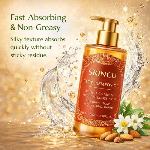 SKINCU Glow Remedy Oil - Nourishing Body Oil for Firm Skin | 100ml (3.38 fl oz)