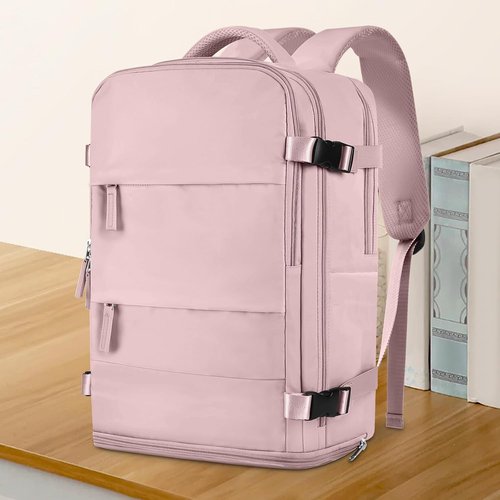 Coowoz Travel Backpack - Waterproof Hiking Rucksack for Men & Women | Casual Daypack in Pink & Purple