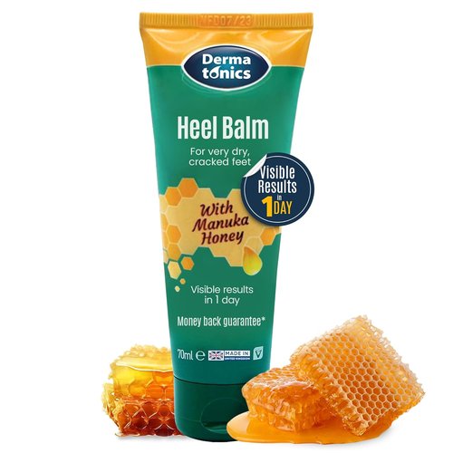 Dermatonics Foot Cream - Intensive Moisturizing Treatment with 25% Urea & Manuka Honey | 2.37 oz for Dry, Cracked Heels