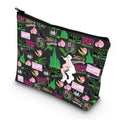 LEVLO Witch Musical Cosmetic Bag Music Movie Fans Gift Witch Makeup Zipper Pouch Bag Theater Music Merch(DEFY Black)