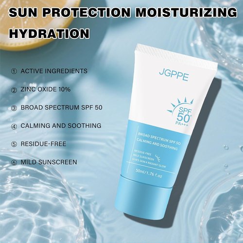 Heartleaf Korean Sunscreen SPF 50+ - Silky Moisture Tinted Sun Essence, Lightweight & Non-Greasy, 50ml