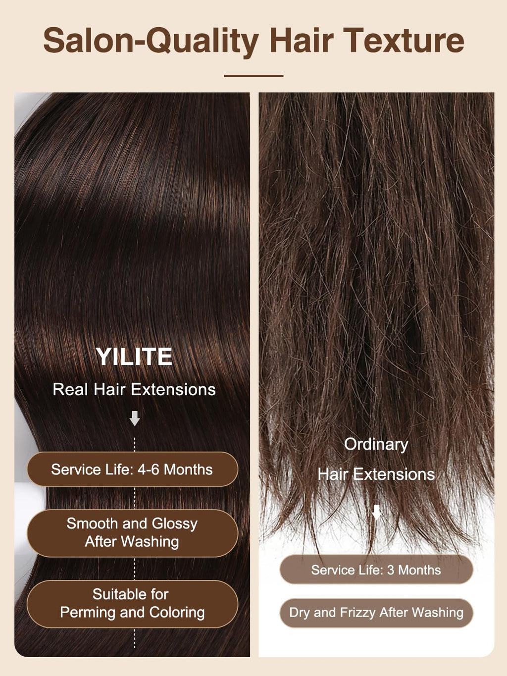 YILITE Tape in Human Hair Extensions 16 inches 20pcs 40g Silky Straight Tape in Hair Extensions Remy Human Hair #2 Dark Brown Hair Extensions(16 inch #2)