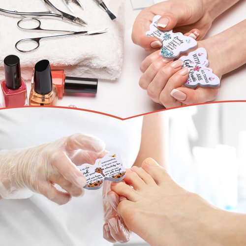Lothee 80 Pcs Christian Nail File Gifts Bulk for Women School Teacher Church Bible Verse Emery Board Inspirational Double Sided Religious Manicure Tool for Wedding Birthday Party(Butterfly)