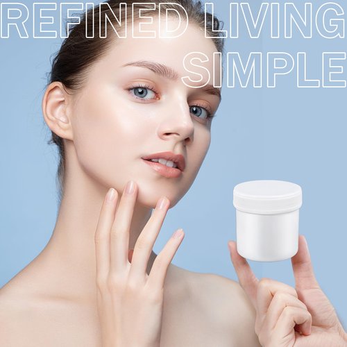 ASEVAT 3.4 oz Leak Proof Travel Jars for Creams, Refillable Plastic Csmetic Jars, Travel Containers for Creams, Lotion Containers with Lids, Travel Cream Container for Face Creams (White)