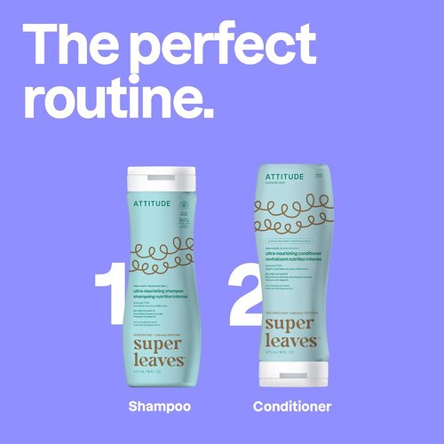 ATTITUDE Ultra-Nourishing Conditioner for Curly Hair - Vegan Shea Butter Detangler, 16 Fl Oz (Pack of 6)