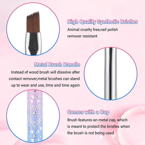 OPI Nail Polish Remover - 3PCS Nail Clean-Up Brushes for Precision Cuticle Cleaning | Acetone Resistant