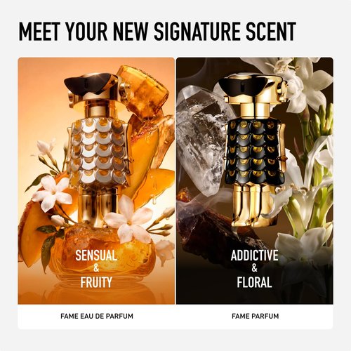 Rabanne Fame Eau de Parfum for Women - Luxurious Fruity Floral Fragrance with Mango & Jasmine - 2.7 oz Refillable Spray