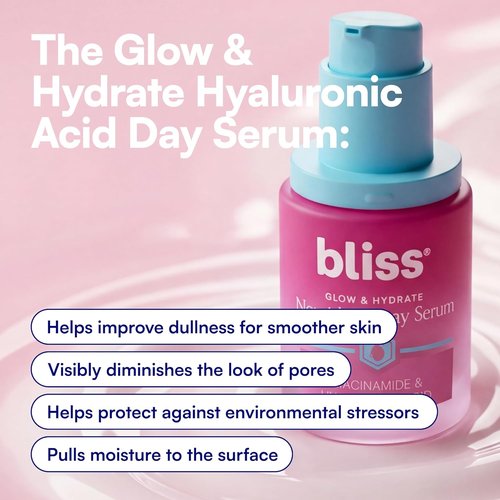 Bliss Glow & Hydrate Serum - Niacinamide & Hyaluronic Acid for Hydration & Brightening | 1 Fl Oz