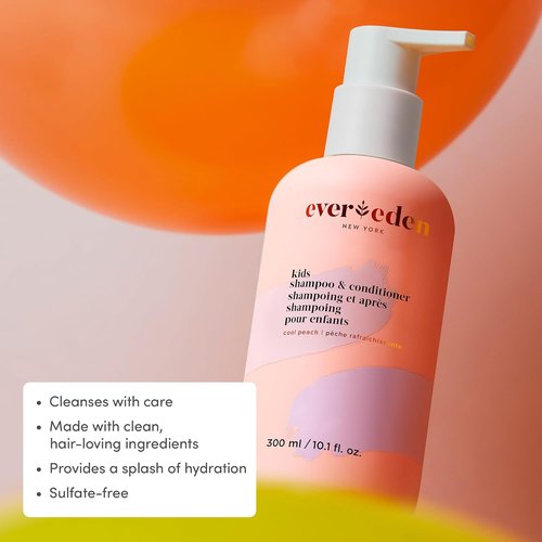 Evereden Kids Shower Essentials Set - 2-in-1 Gentle Shampoo & Conditioner + Cloud Body Wash | Vegan Toddler Skin Care