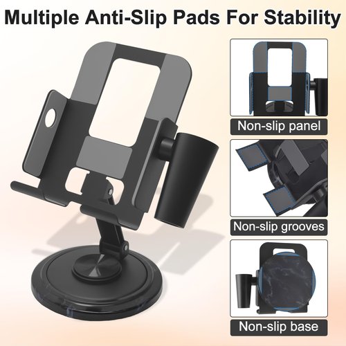 Diesisa Nail Drill Machine Holder - Nail Drill Holder Stand - 360° Rotatable - with Pen Holder - Portable Nail Desk Organizer - Professional Manicure Tool Organizer for Nail Techs Salon & Home Use