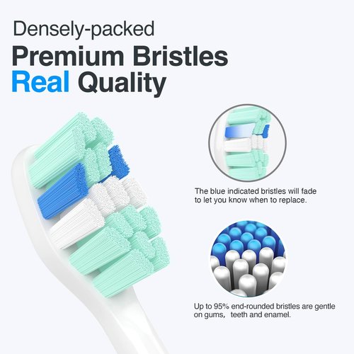 Philips Sonicare Replacement Toothbrush Heads - Compatible Electric Brush Heads | 10 Pack
