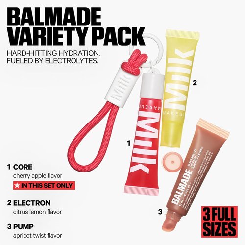 Milk Makeup Hydrating Lip Balm Gift Set | 3-Pack Sheer-Tinted Glosses for Plumper Lips - Full Size