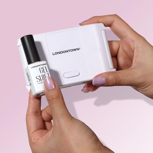LONDONTOWN GelShift Top Coat - Transformative UV Gel Nail Polish with Foldable UV Lamp Set | Quick Curing