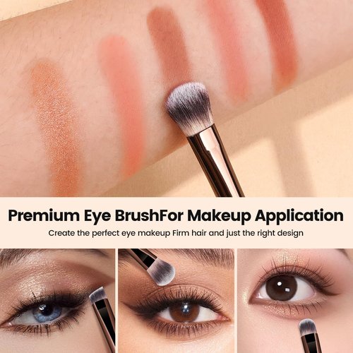 MAANGE 13 Pcs Foundation Makeup Brush Set With Bag, Make up Brushes, Double-End Multi Functional Makeup Brushes, Professional Face Brush Set Tools For Liquid Powder Concealer Cream Blush (Coffee)