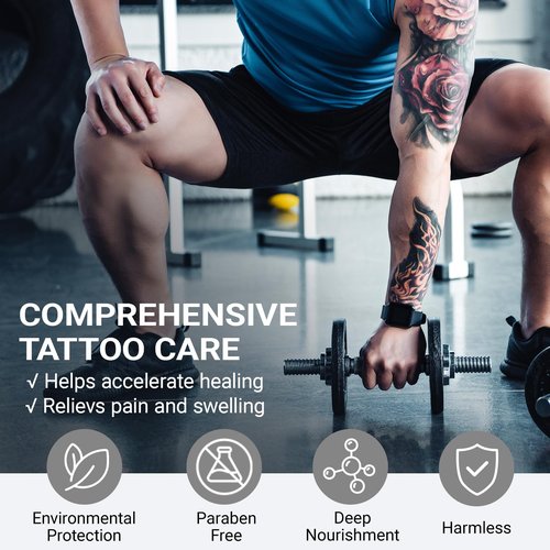 ISEHERI Tattoo Balm & Aftercare Cream: Color Enhancement that Revives Old Tattoos; Hydrates New Tattoos; Made With Natural Ingredients and Petroleum Free. Tattoo Cream for Old and New Tattoos - 3.53OZ