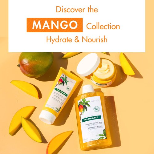 Klorane Nourishing 2-in-1 Mango Mask - Deep Conditioning Overnight Treatment for Dry Hair | 5 fl. oz.