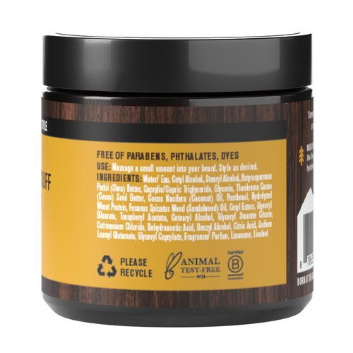 Every Man Jack Beard & Scruff Softening Butter- Subtle Sandalwood Fragrance - Hydrates & Styles Dry, Unruly Beards While Relieving Itch - Made with Shea Butter & Coconut Oil - 4-ounce (2 Pack)