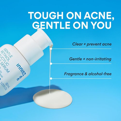 Innisfree Gentle Retinol Salicylic Acne Serum - Korean Face Treatment for Clear Skin & Blemish Control