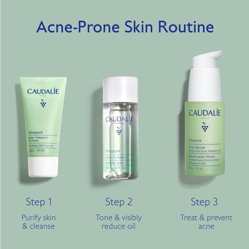 Caudalie Vinopure Acne Serum - Treat & Prevent Blemishes | Includes 2 Free Travel-Sized Products